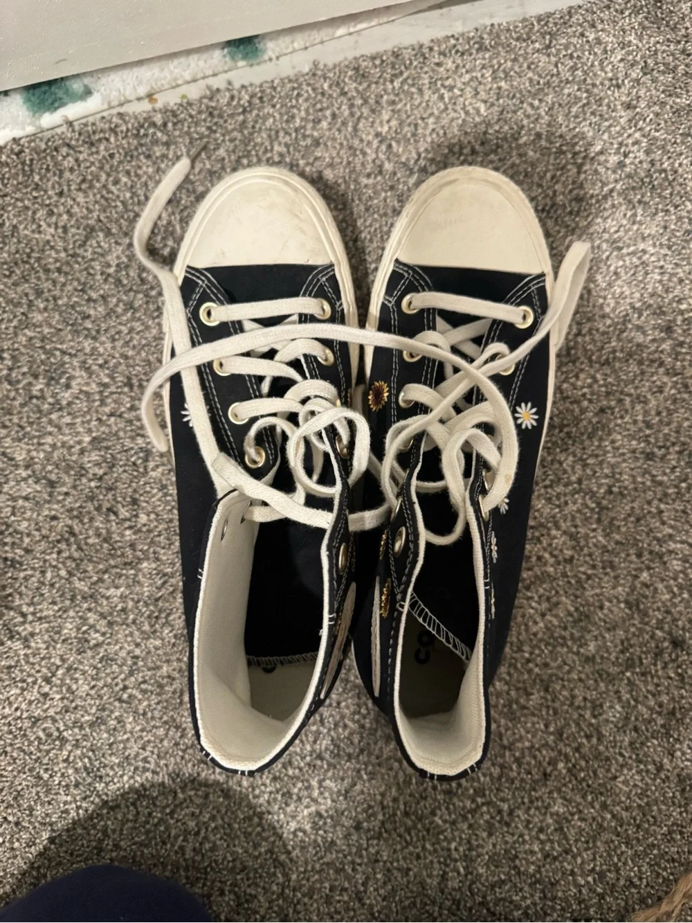 Converse Black High-Top Daisy Platform Sneakers